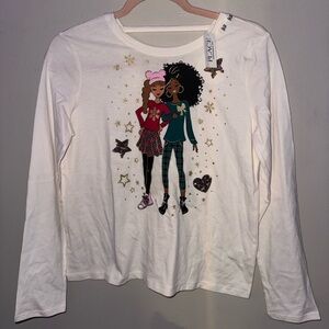 BNWT, the children’s place, girls long sleeve graphic top, size XXL 16